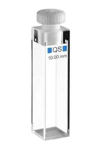 Kuweta kwarcowa QS z korkiem, do fluorymetru, droga optyczna 10 mm x 10 mm.