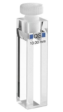 Kuweta kwarcowa Semi-Micro  QS do fluorymetru, droga optyczna 10 mm x 4 mm.