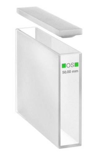 Kuweta szklana z pokrwyką o drodze optycznej 50 mm.