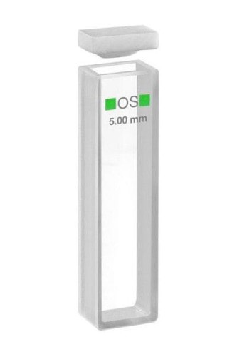 Kuweta szklana z pokrywką o drodze optycznej 5 mm.