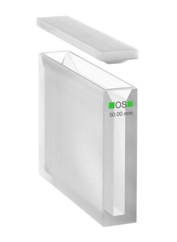 Semi-mikro kwarcowa kuweta z pokrywką  o drodze optycznej 50 mm.