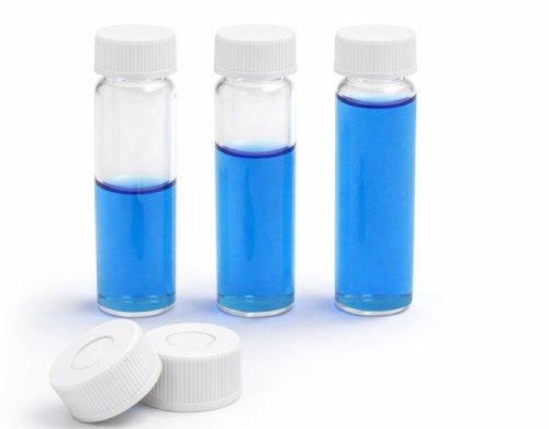 Zestaw. Fiolki 1512P+nakrętki 1502ZS. Opakowanie 100 szt.