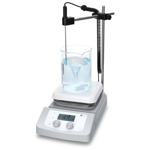 mieszadło magnetyczne MS-H380, 140x140mm, PORCELANA, z grzaniem 380oC LCD, zakres prędkości 200-1500 obr./min DLAB