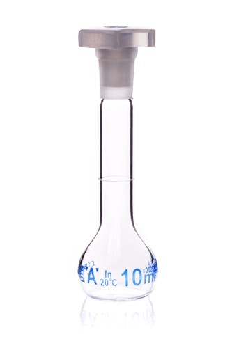 Kolba miarowa klasa A z korkiem PP, 10ml szlif 10/19 BIOSENS