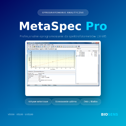 Oprogramowanie MetaSpec Pro do V5100 i UV5100