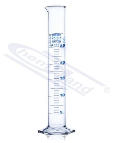 cylinder miarowy CHEMLAND NEW LINE Kl A sk. Niebieska CERTYFIKAT 1000 ml st.szkło