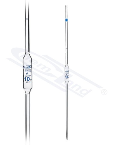 pipeta jednomiarowa CHEMLAND NEW LINE 025 kl A cert.serii, sk. Niebieska