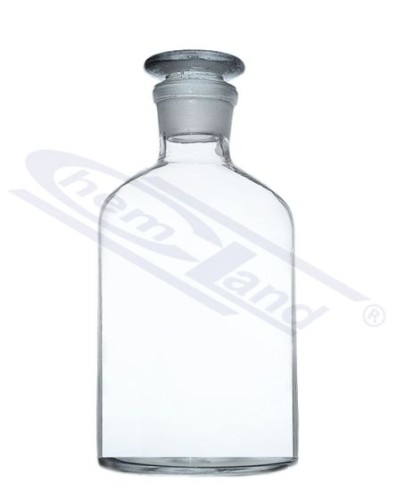 Butelka biała z korkiem na szlif, wąska szyja, 100 ml — CHEMLAND