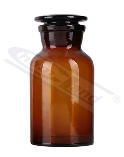 Butelka oranżowa z korkiem na szlif, szeroka szyja, 100 ml — CHEMLAND