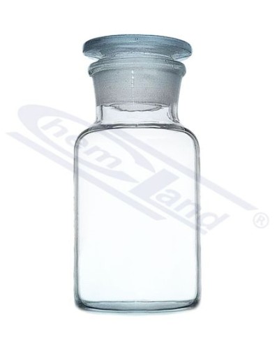 Butelka biała z korkiem na szlif, szeroka szyja, 500 ml — CHEMLAND