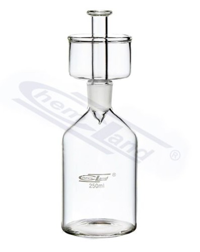 Butelka do BZT 250 ml, szlif NS 19, z korkiem, BORO 3.3 — CHEMLAND