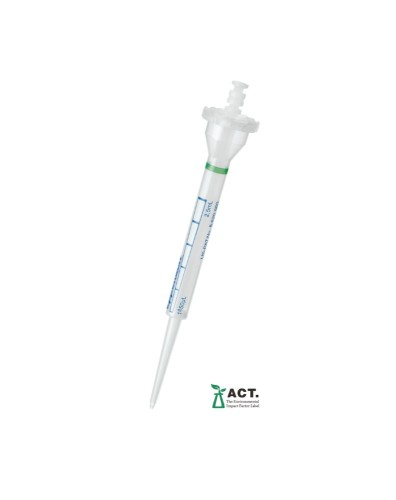 Końcówki dozujące Combitips® advanced, PCR clean, 2,5 mL, zielony, końcówki bezbarwne, 100 szt. (4 torebki zamykane × 25 szt.)