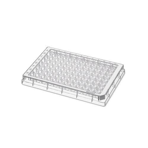 Mikropłytka Eppendorf Microplate 96/F, dołki przezroczyste, sterylne, biały, 80 płytek (5 torebek × 16 płytek)