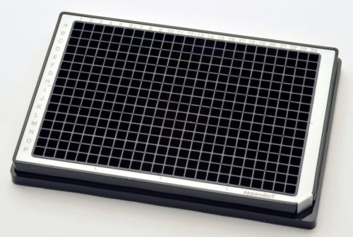 Mikropłytka Eppendorf Microplate 384/V, dołki czarne, PCR clean, biały, 240 płytek (10 torebek × 24 płytki)