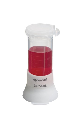 Eppendorf Statyw na jedną probówkę, na 1 probówkę stożkową 25 mL lub 50 mL, biały, autoklawowalny, 4 szt, poliwęglan