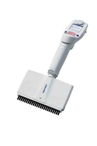 Pipeta elektroniczna Eppendorf Xplorer® plus, 24-kanałowa, rozstaw 4,5 mm, 1 – 20 µL, jasnoróżowy