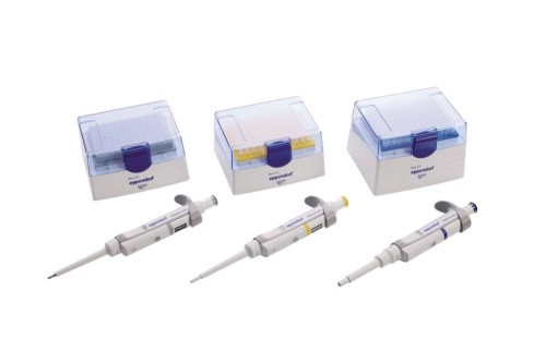 Pipeta automatyczna Eppendorf Research® plus, 3-pak, 1-kanałowa, Opcja 1: 0,5 – 10 µL, 10 – 100 µL, 100 – 1 000 µL