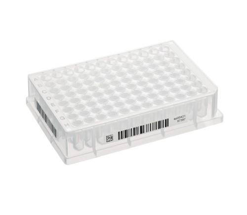 Płytka Eppendorf Deepwell Plate 96/500 µL, dołki przezroczyste, 2D SafeCode, PCR clean, biały, 40 płytek (5 torebek × 8 płytek)
