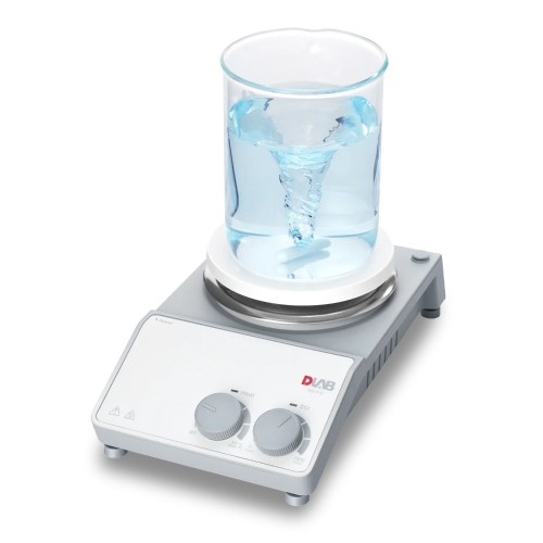 Mieszadło magnetyczne MS-H-S, 135 mm, płyta ceramiczna z grzaniem 340°C, manualne, zakres prędkości 100-1500 obr./min, DLAB