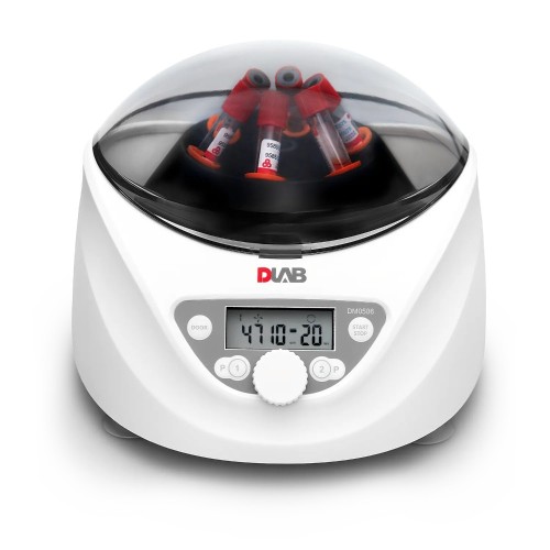 Wirówka laboratoryjna DM0506 z adapterami A5P17(5 ml,13x75 mm) i A2P17(1,5/2,0 ml), 300-5000 obr./min, RCF 2600 x g, z 6 miejscowym rotorem, DLAB