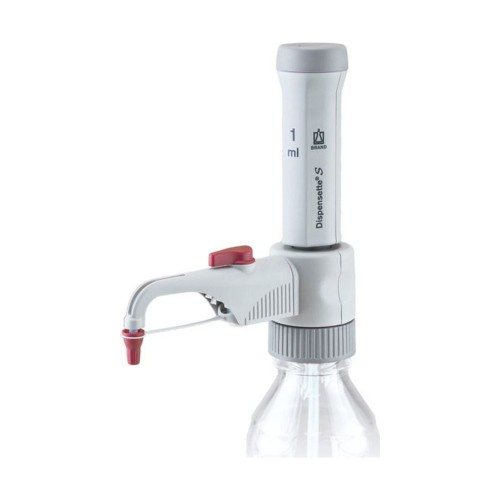 Dozownik butelkowy Dispensette® S, stała objętość 1 ml, z zaworem recyrkulacyjnym, BRAND
