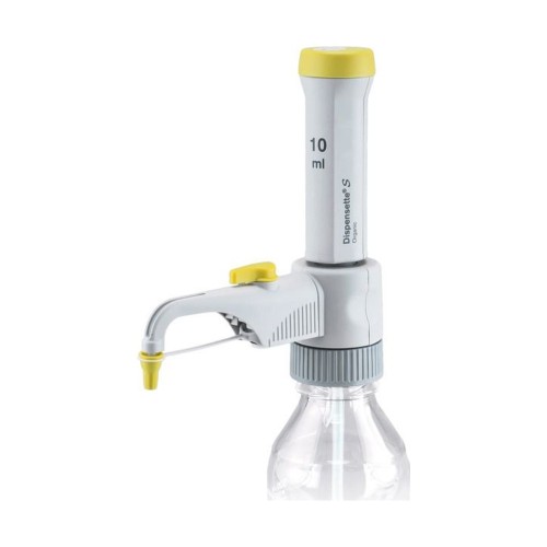 Dozownik butelkowy Dispensette® S Organic, stała objętość 10 ml, z zaworem recyrkulacyjnym, BRAND
