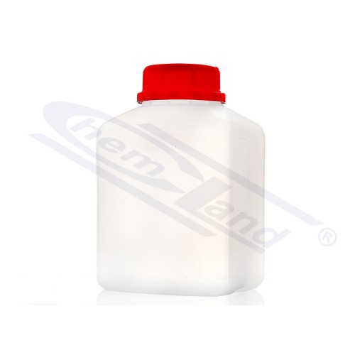 Butelka czworokątna HDPE 500 ml, GL 45, nakrętka samoplombująca, transparentna, Chemland