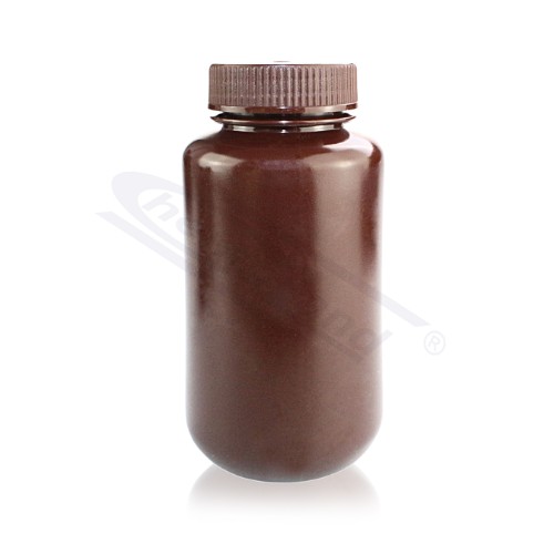 Butelka HDPE 250 ml, szeroka szyjka, brązowa, Chemland