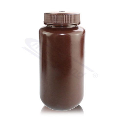 Butelka HDPE 1000 ml, szeroka szyjka, brązowa, Chemland