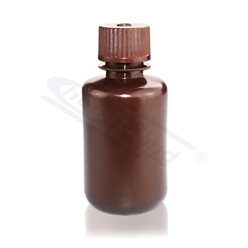 Butelka HDPE 60 ml, wąska szyjka, brązowa, Chemland
