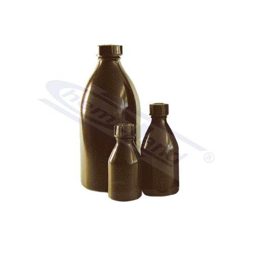 Butelka PE-LD 250 ml, brązowa, wąska szyjka, nakrętka GL 25, Chemland
