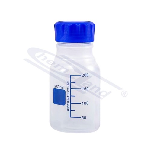 Butelka PP 250 ml ze skalą, przezroczysta, GL 45, Chemland