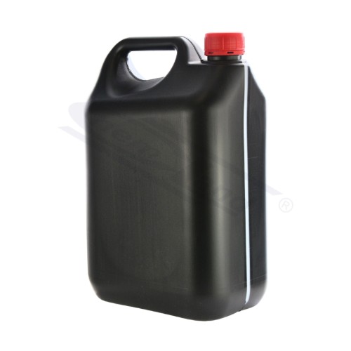 Kanister HDPE 5 l UN, szyjka fi 38, nakrętka samoplombująca, czarny z paskiem, Chemland