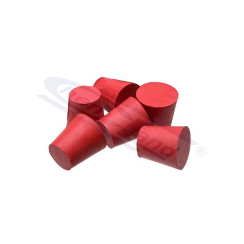 Korek gumowy czerwony 29 × 22 mm, wys. 26 mm, Chemland